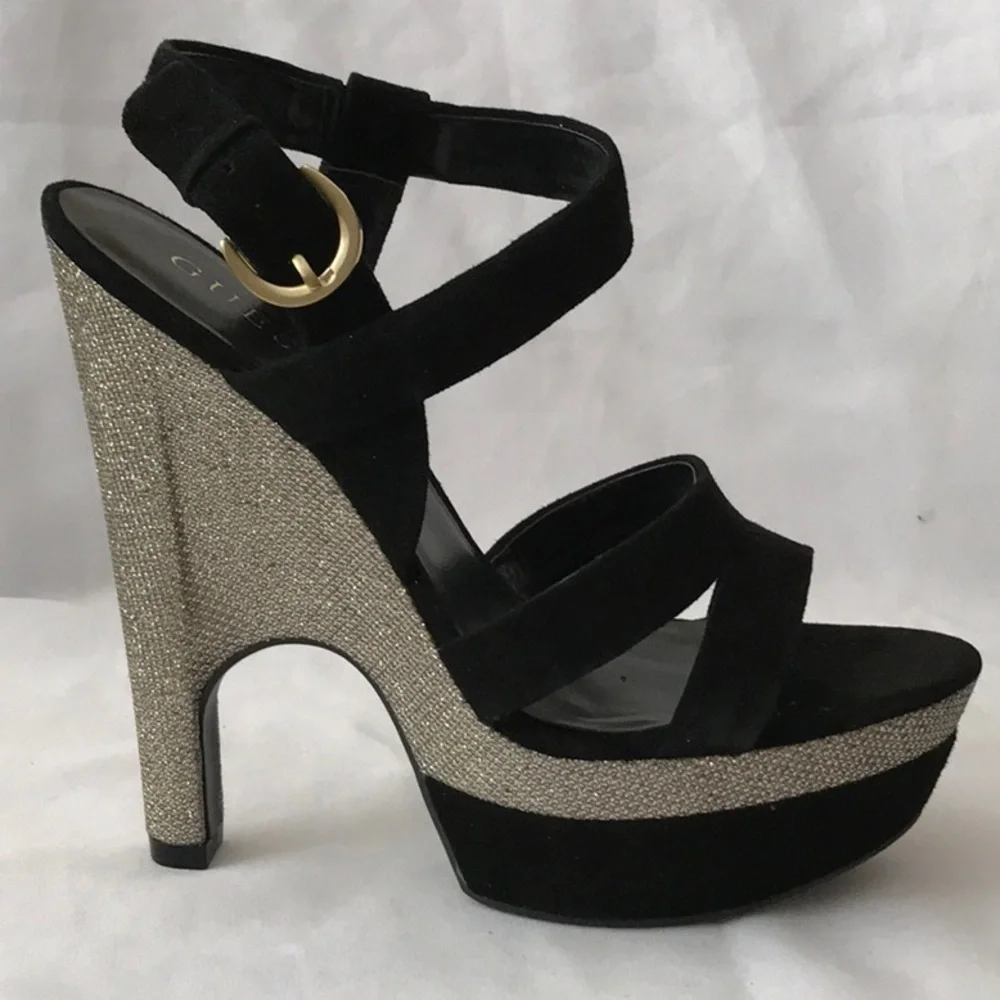 NEW GUESS JOYAN BLACK SHOES SZ 8.5